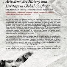 Call for papers: 15th Annual Art History Graduate Student Symposium