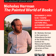 Distinguished Speaker Series lecture with Dr. Nicholas Herman: The Painted World of Books