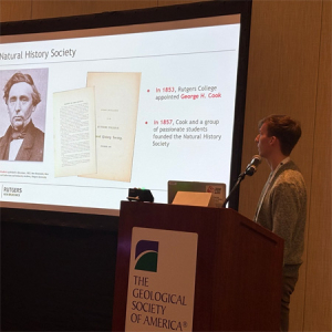 Lehan (BA 2026) delivers paper at Geology Meeting 